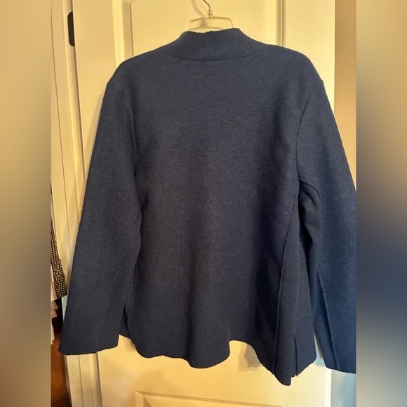 Eileen Fisher Deep Blue Wool Coat - Picture 8 of 8